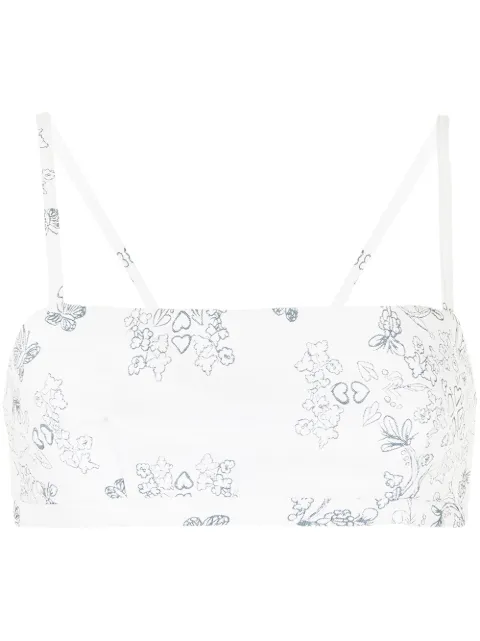 Macgraw Abbey printed crop top