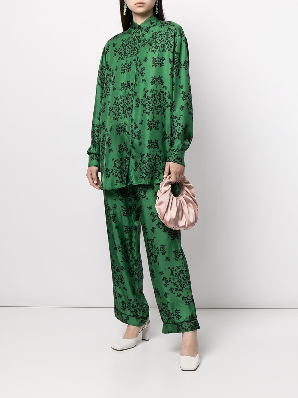 Shop Macgraw Vagabond Wide Leg Trousers In Green