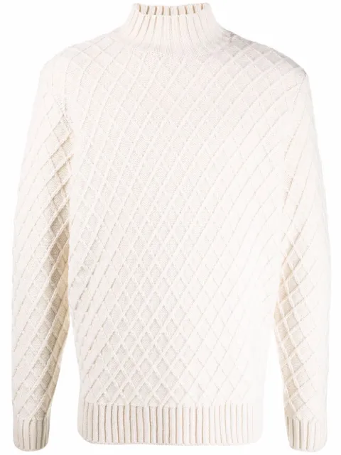 A.P.C. suéter de canalé con cuello de tortuga