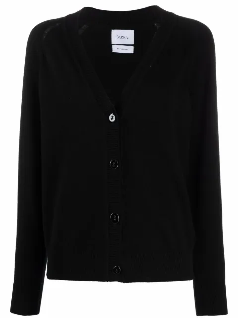 Barrie rib-trimmed cashmere cardigan