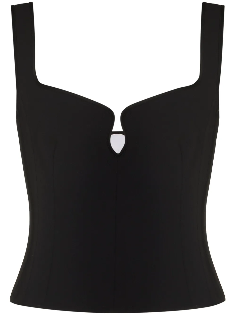 

Paris Georgia Diamond dart-detail top - Black