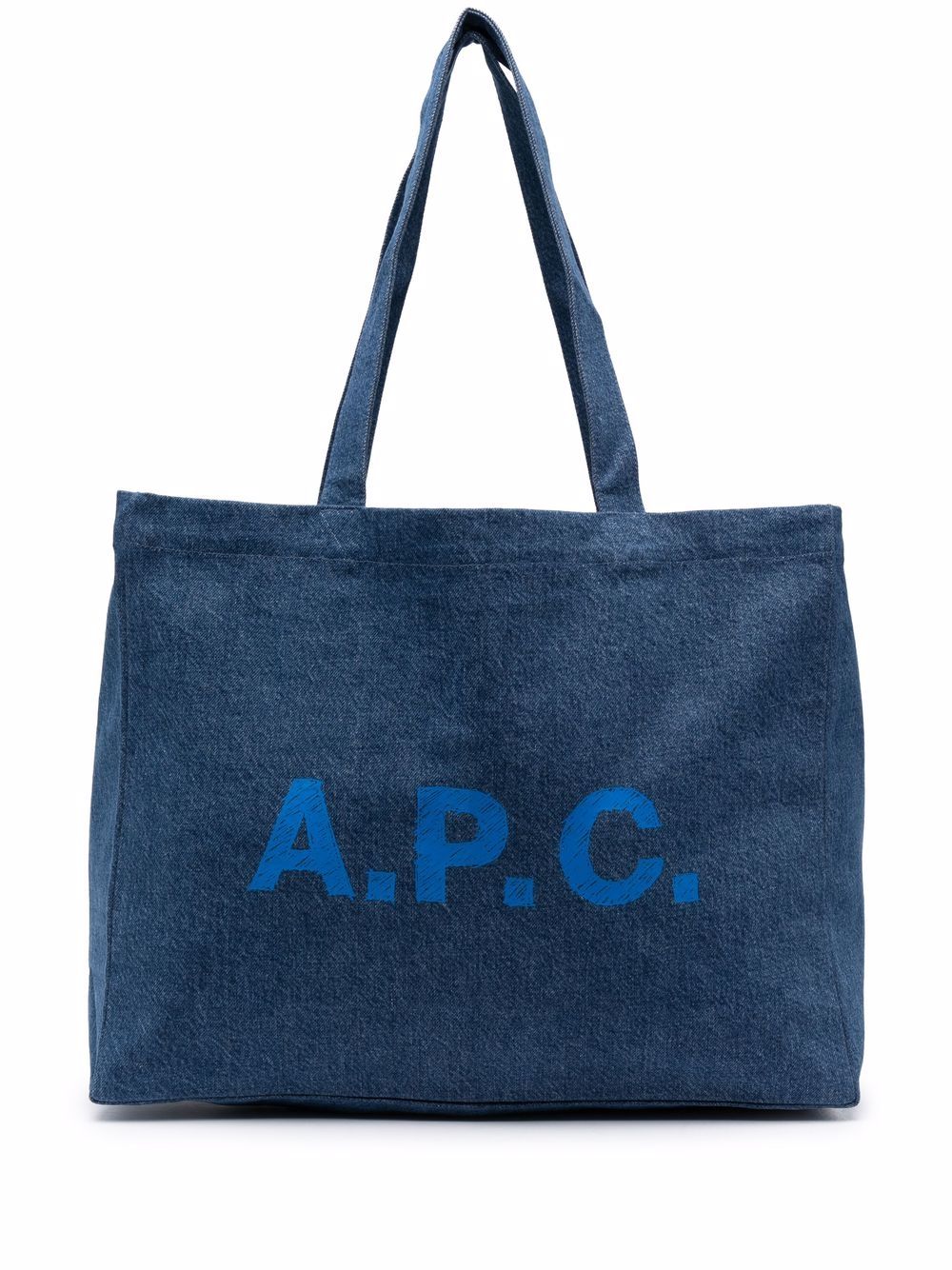 фото A.p.c. джинсовая сумка-тоут с логотипом