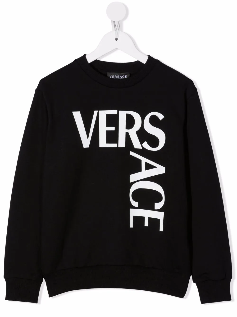 

Versace Kids suéter con logo estampado - Negro
