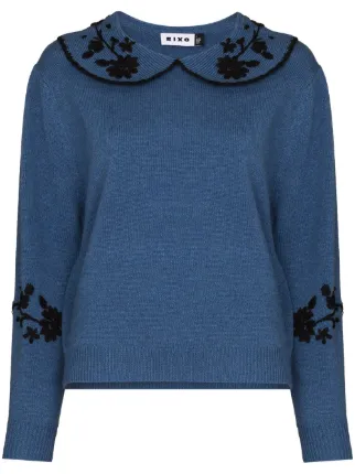 Rixo Lula floral-embroidered jumper 