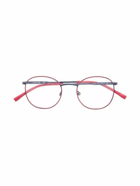 Lacoste Kids - logo-print round-frame glasses