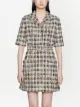 Gucci square G check tweed shirt dress