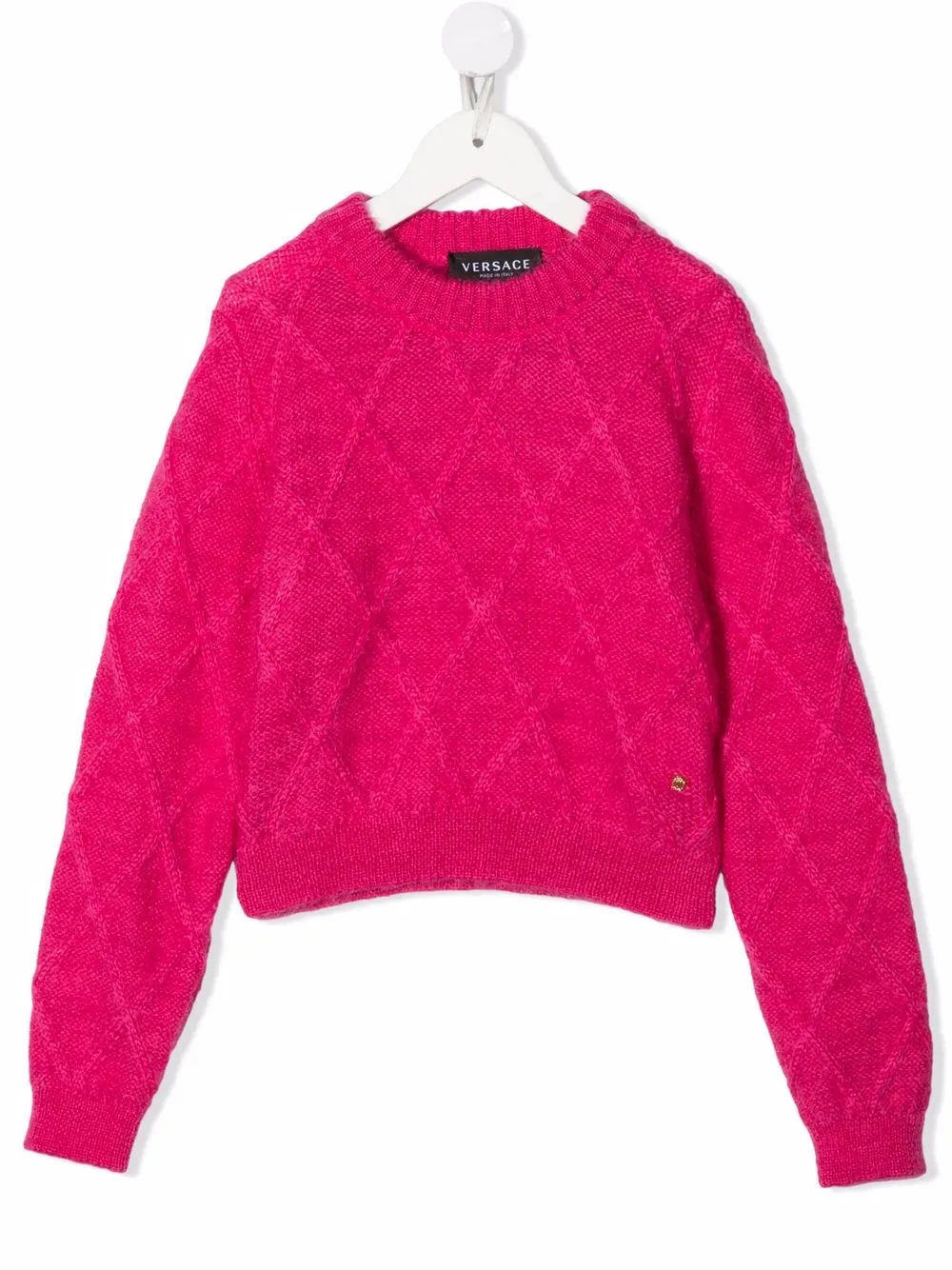 Versace Kids джемпер с узором аргайл