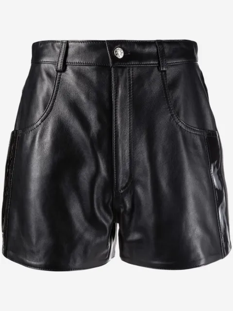 Manokhi high-waisted leather shorts