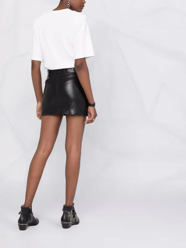 Manokhi Leather Mini Skirt Farfetch