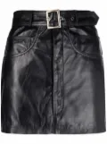 Manokhi leather mini skirt - Black