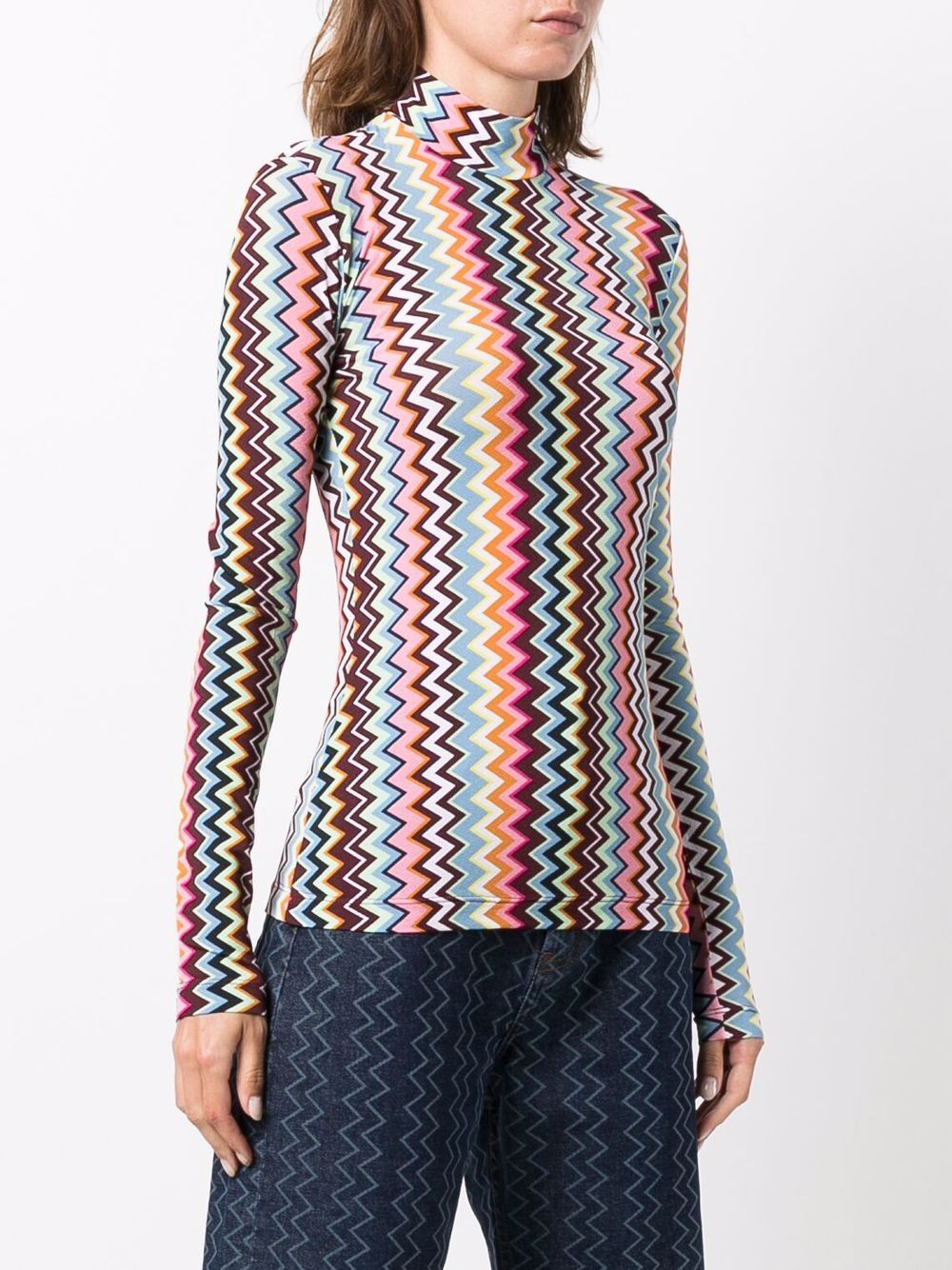 фото Missoni футболка с узором зигзаг