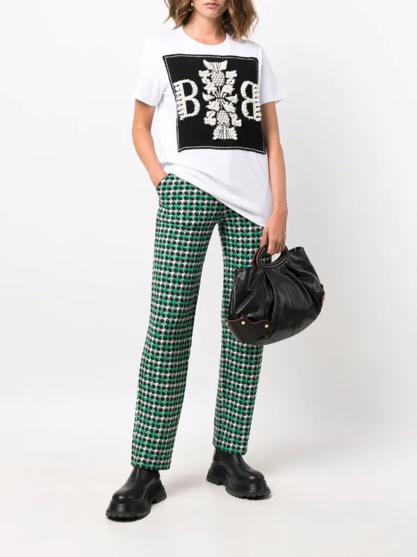 BARRIE(バリー)☆関税込 カシミヤ Bロゴパッチ 半袖 Tシャツ Barrie Bロゴ Tシャツ | ホワイト | FARFETCH JP