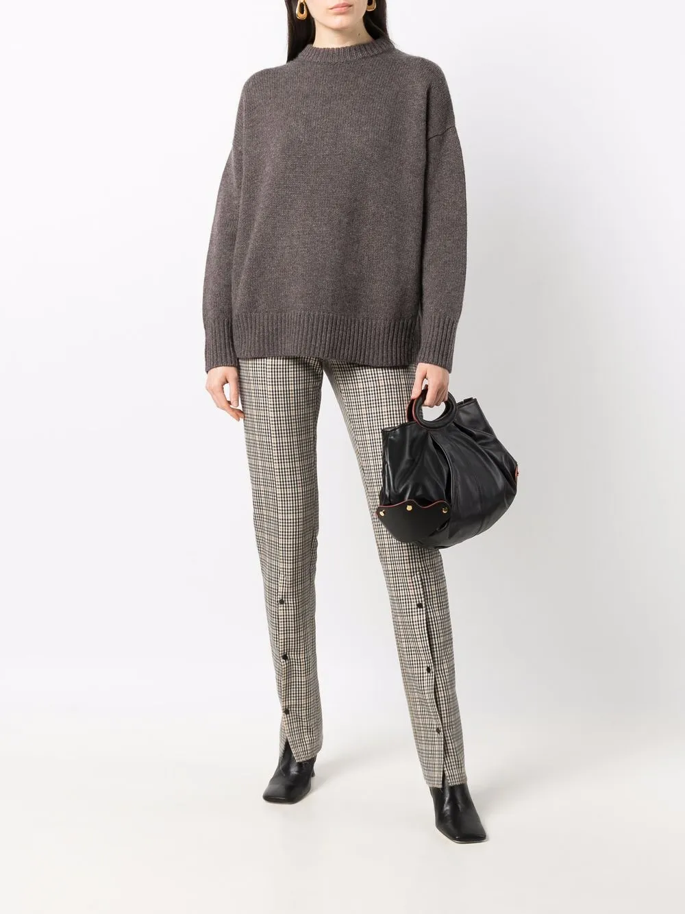 Co Drop Shoulder Jumper In Braun