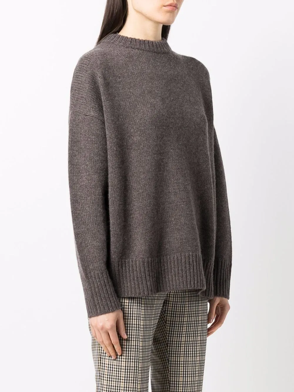 Co Drop Shoulder Jumper In Braun