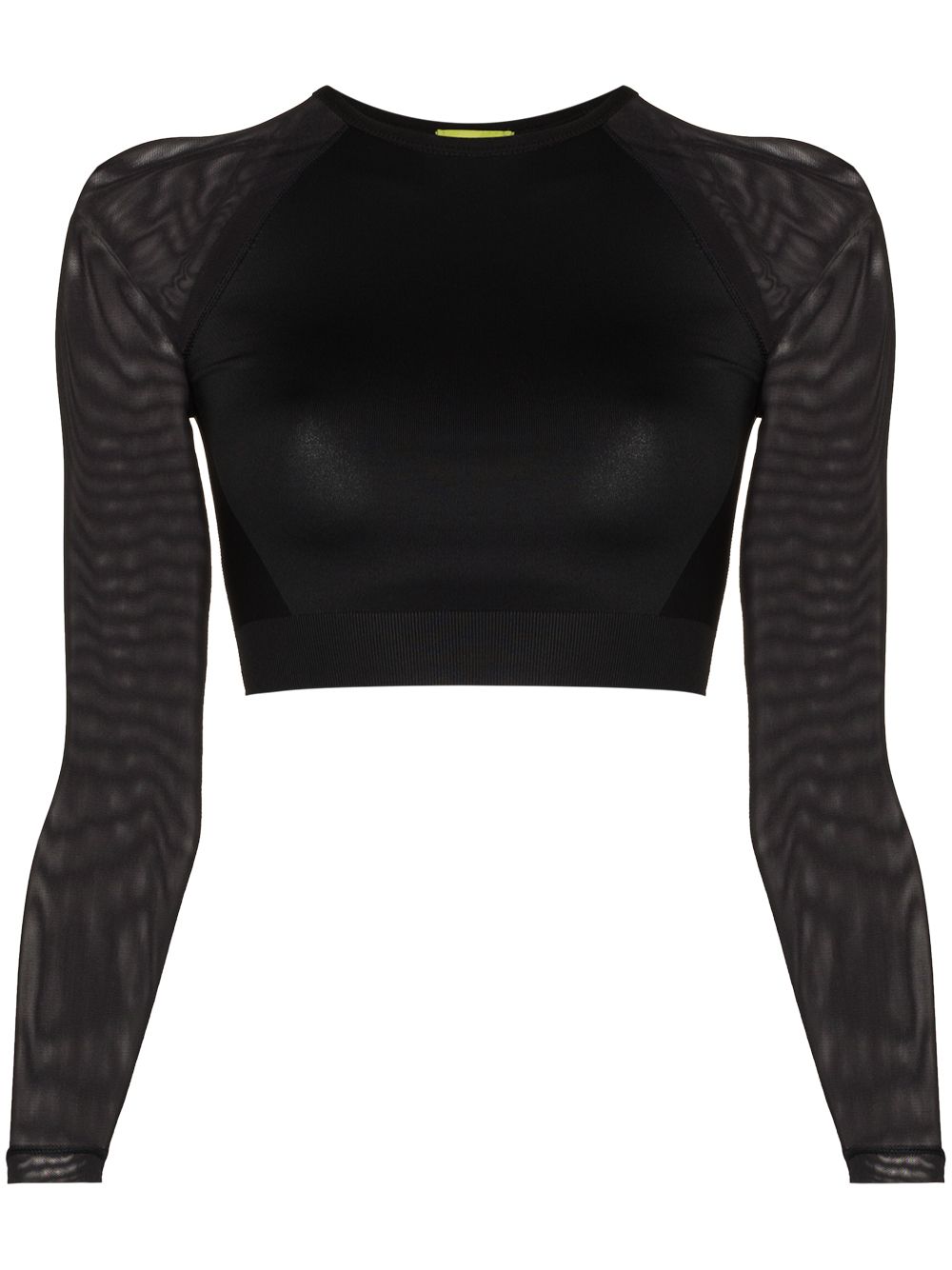 

GAUGE81 Quebec long-sleeve cropped top - Black