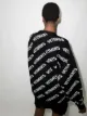 VETEMENTS logo intarsia crew neck jumper