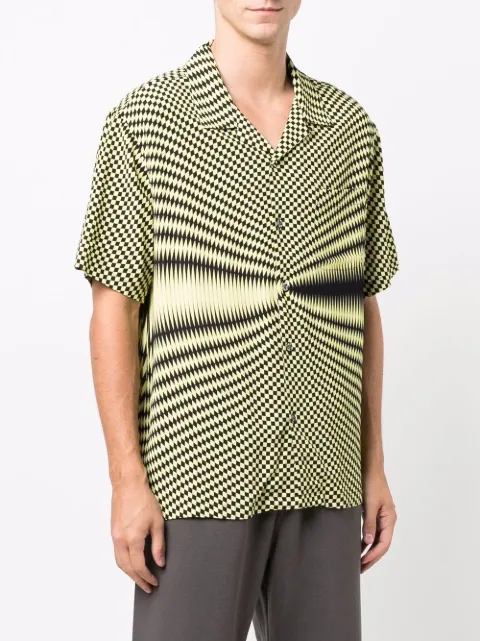 Shop Stussy psychedelic-check shirt 