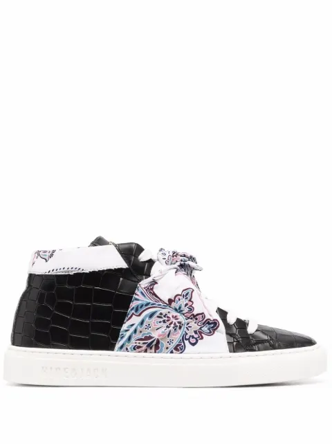 Hide&Jack scarf-detail mid-top sneakers