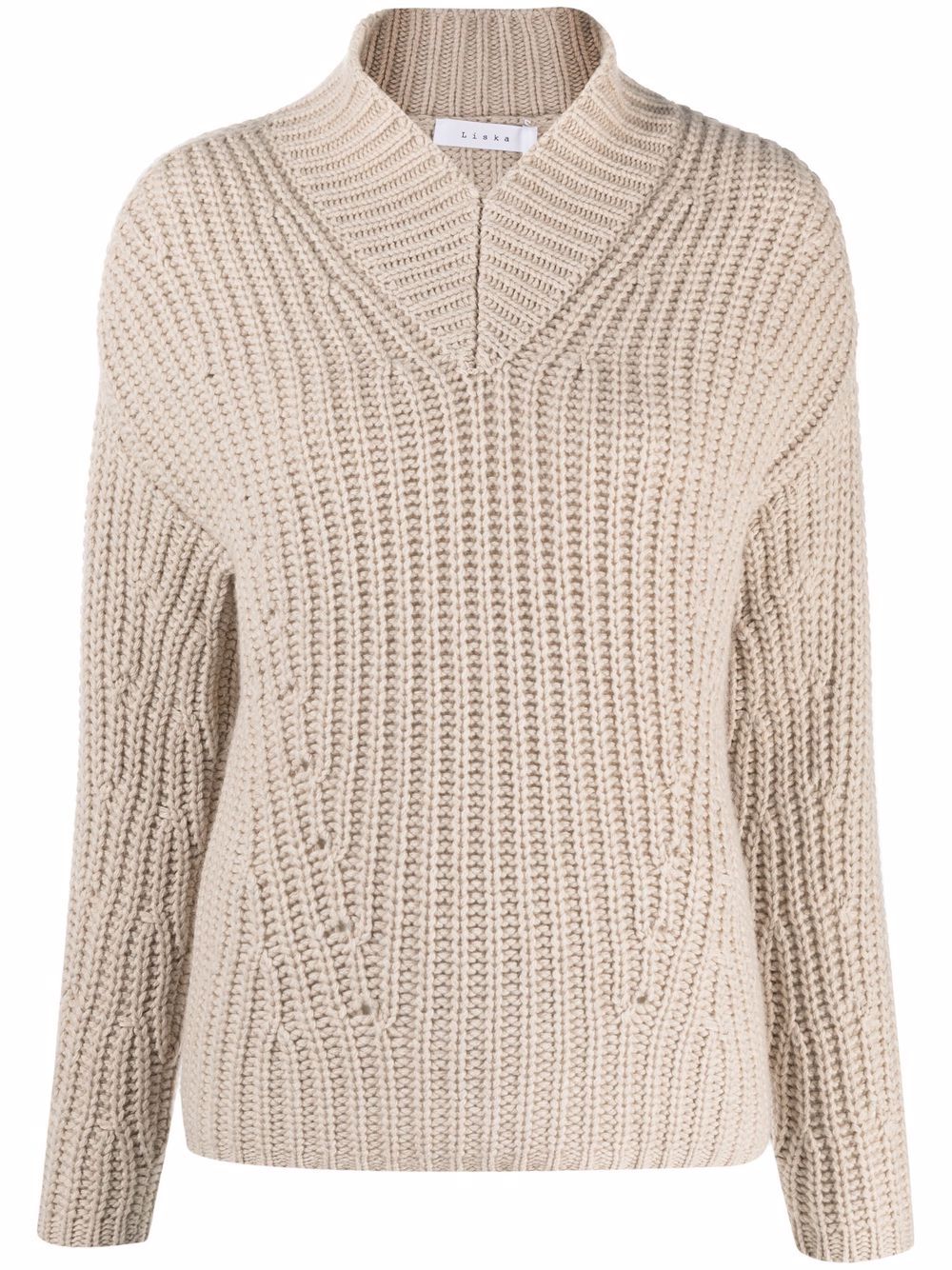 фото Liska ribbed-knit cashmere jumper