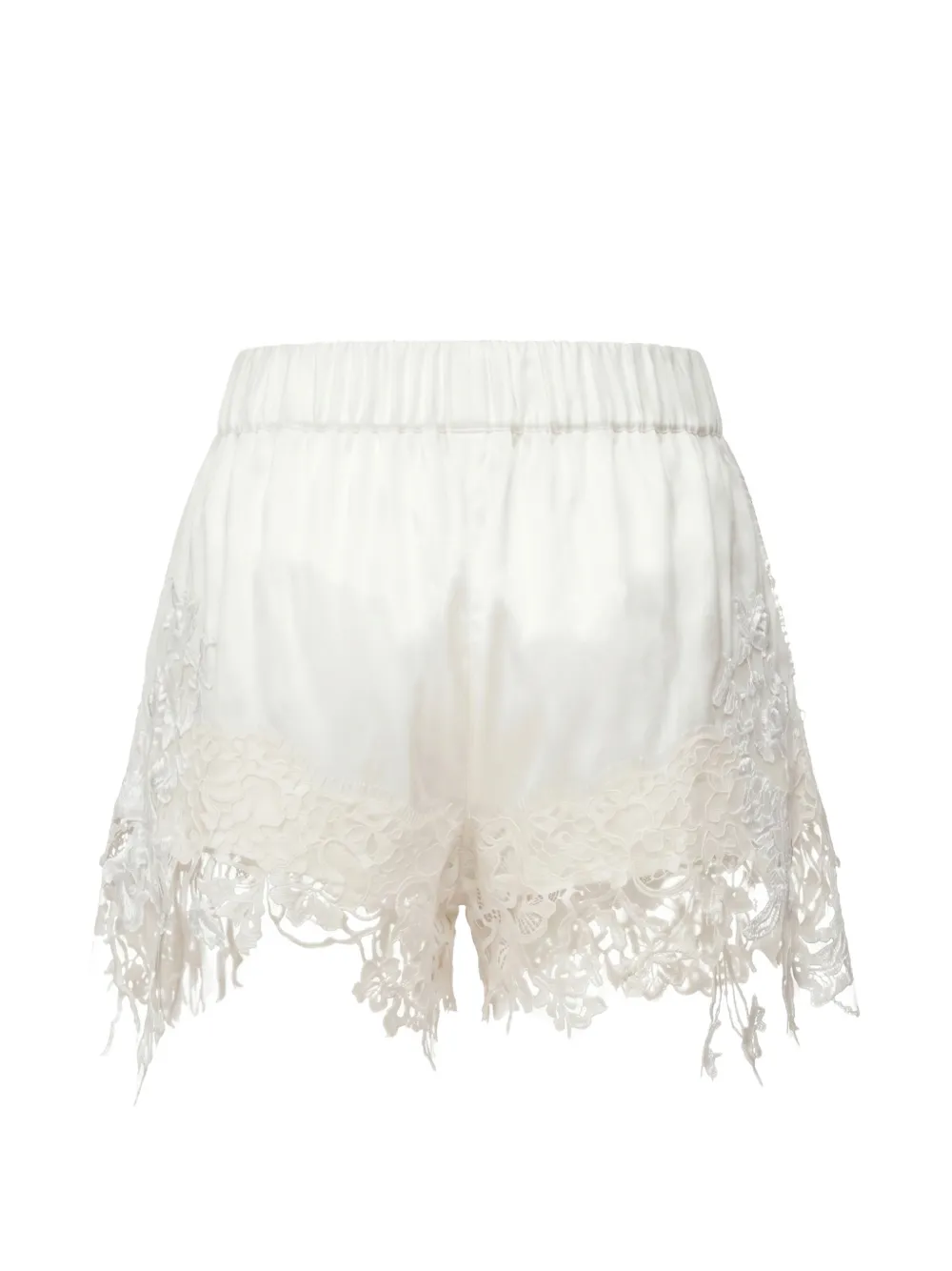  Almaz Shorts Mit Spitzenborten   Weiß 