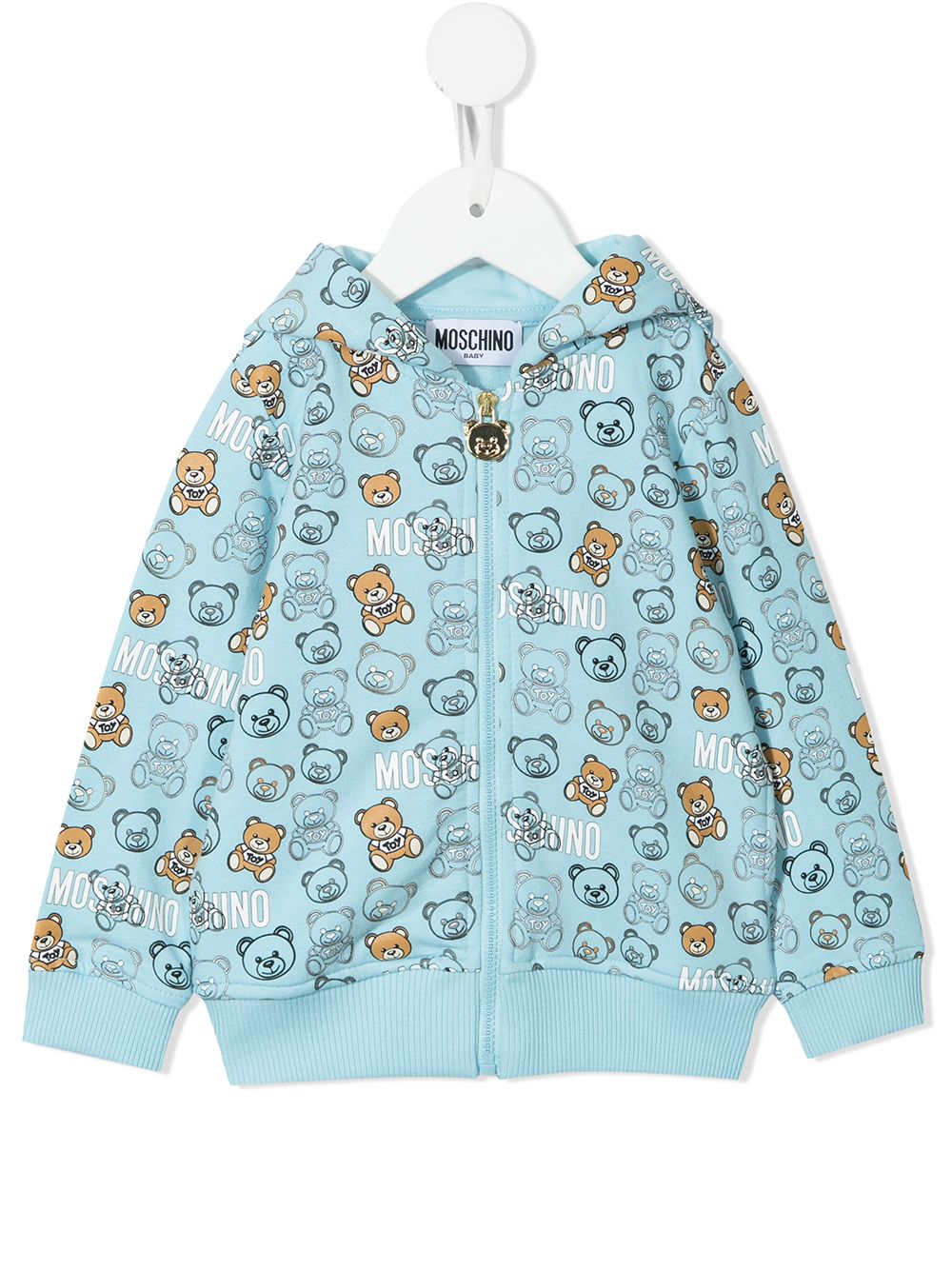 фото Moschino kids худи на молнии с логотипом