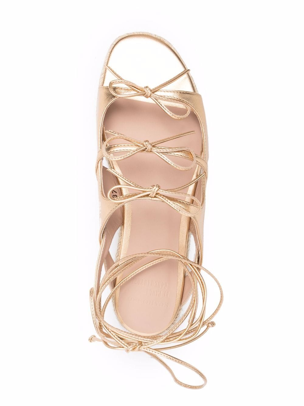 Shop Scarosso X Paula Cademartori Leather Sandals In Gold