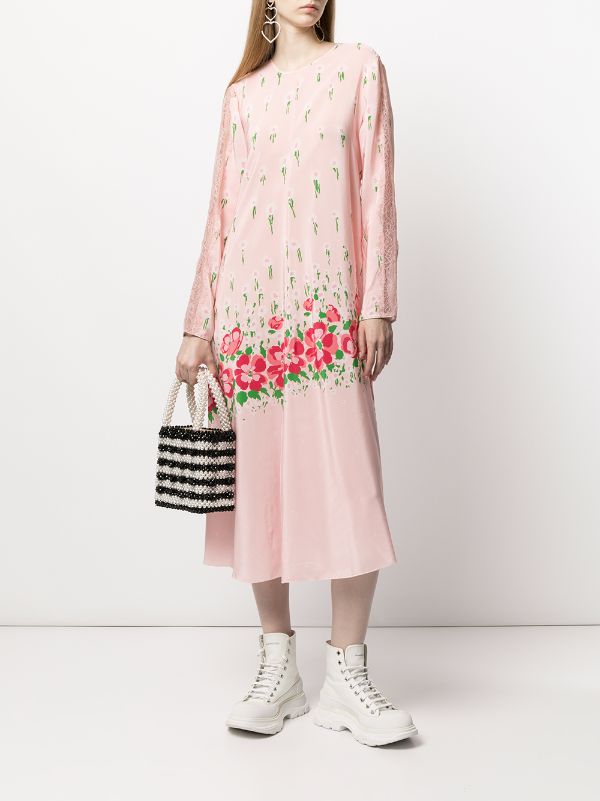 red valentino floral print dress