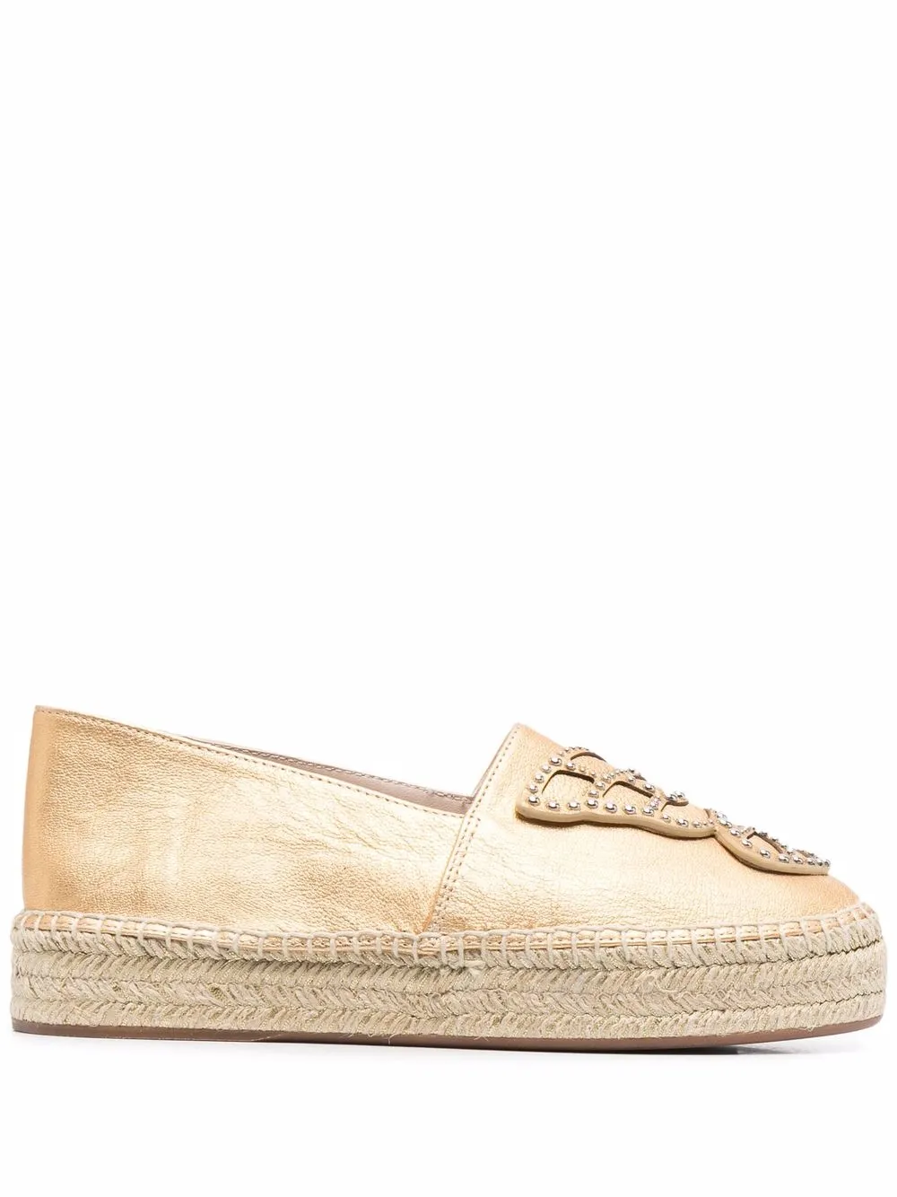Sophia Webster эспадрильи с аппликацией и эффектом металлик