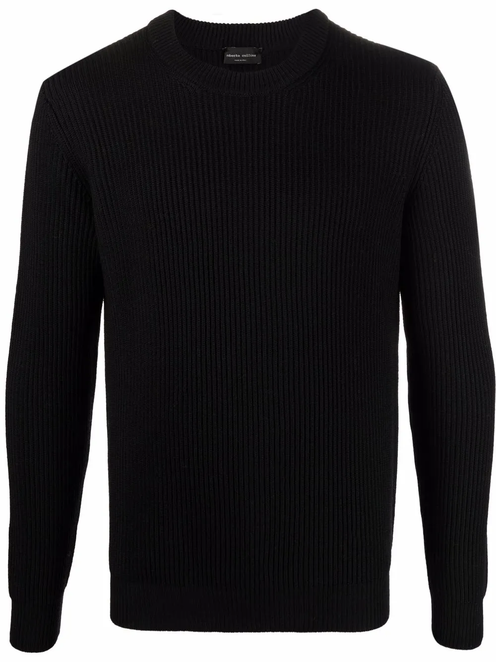 

Roberto Collina crew-neck ribbed jumper - Black