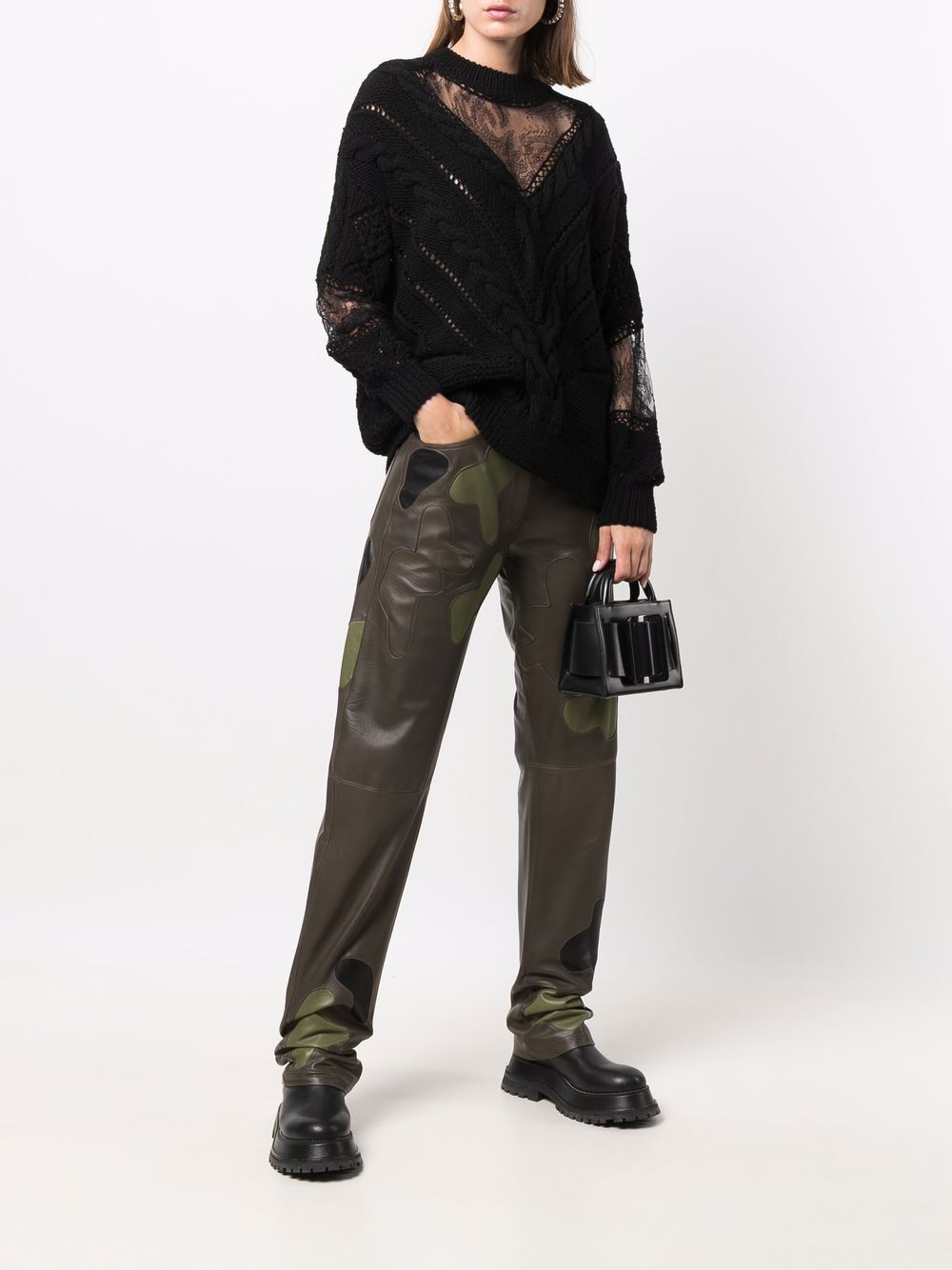 фото Almaz кожаные брюки с камуфляжным принтом