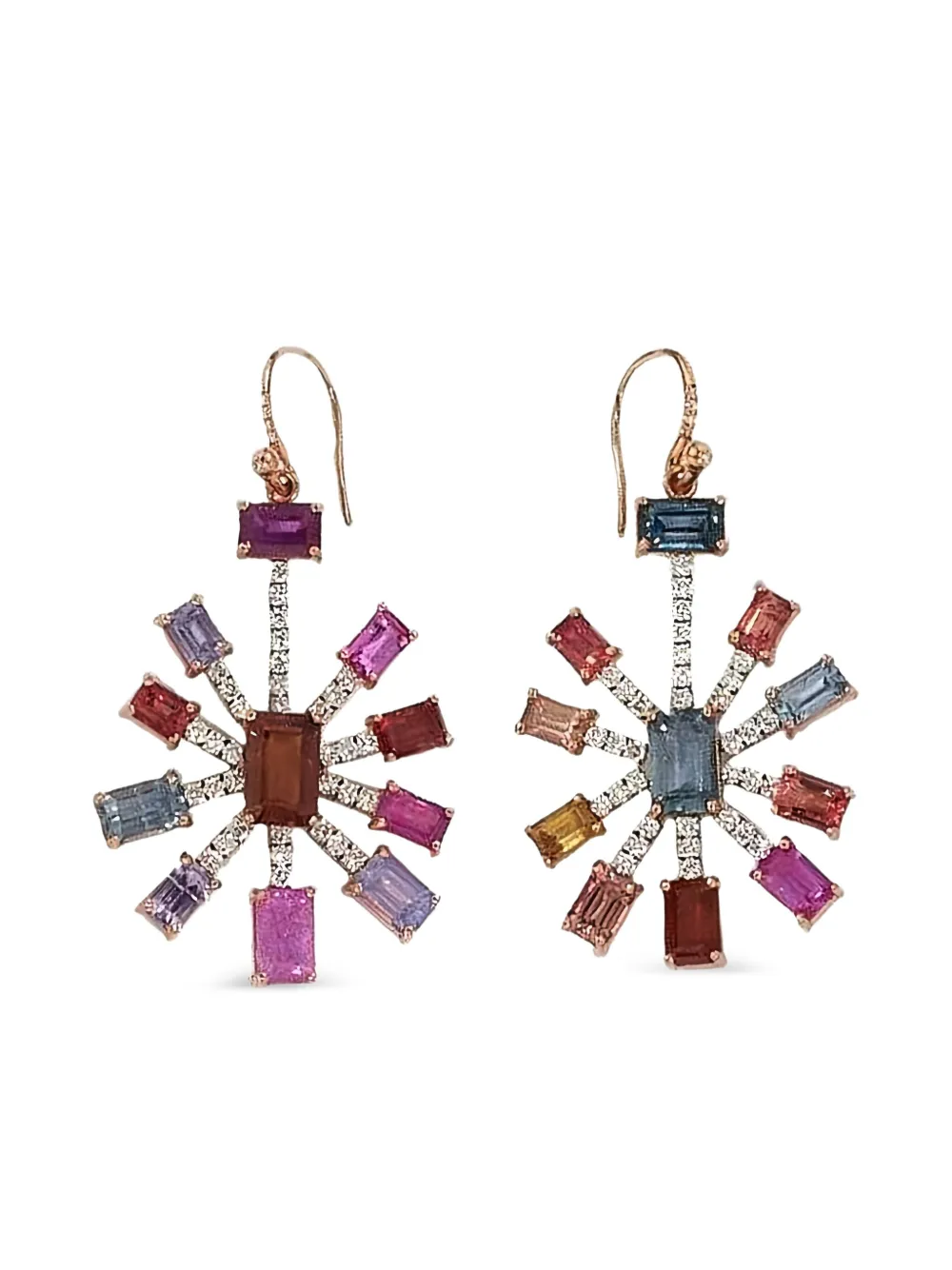 Irene Neuwirth 18K rose and white gold Gemmy multi-stone earrings | Gold | Image 1