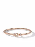 David Yurman 18kt rose gold Buckle Cablespira diamond bracelet (3.5mm) - Pink