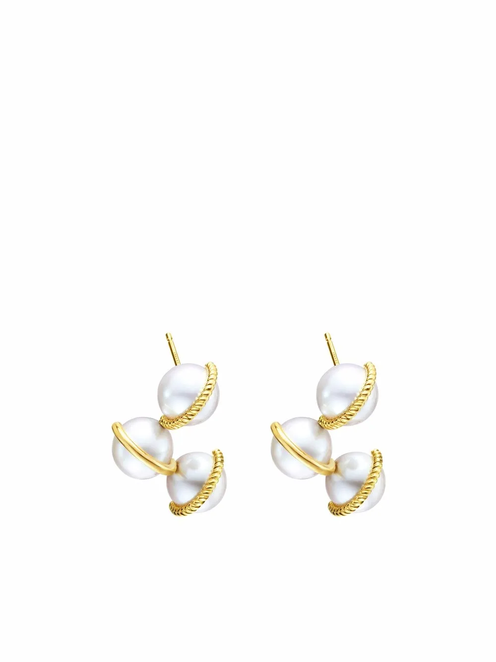 

TASAKI aretes M/G TASAKI Woven en oro amarillo de 18kt con perlas de agua dulce - Dorado