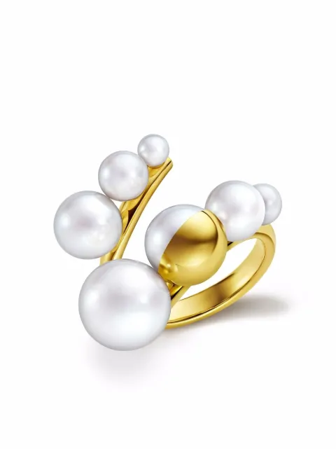 TASAKI 18kt yellow gold M/G TASAKI Shell freshwater pearl ring