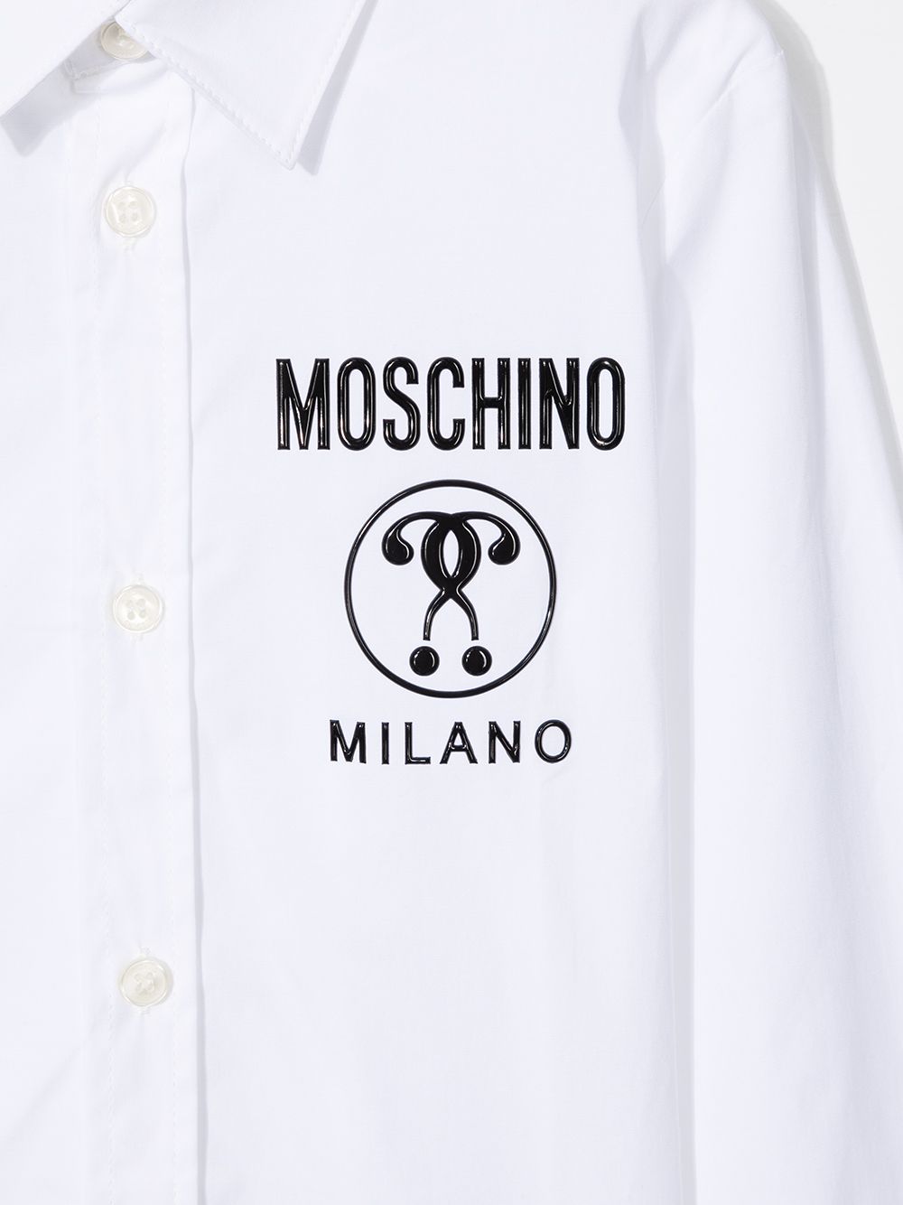 фото Moschino kids рубашка с тисненым логотипом