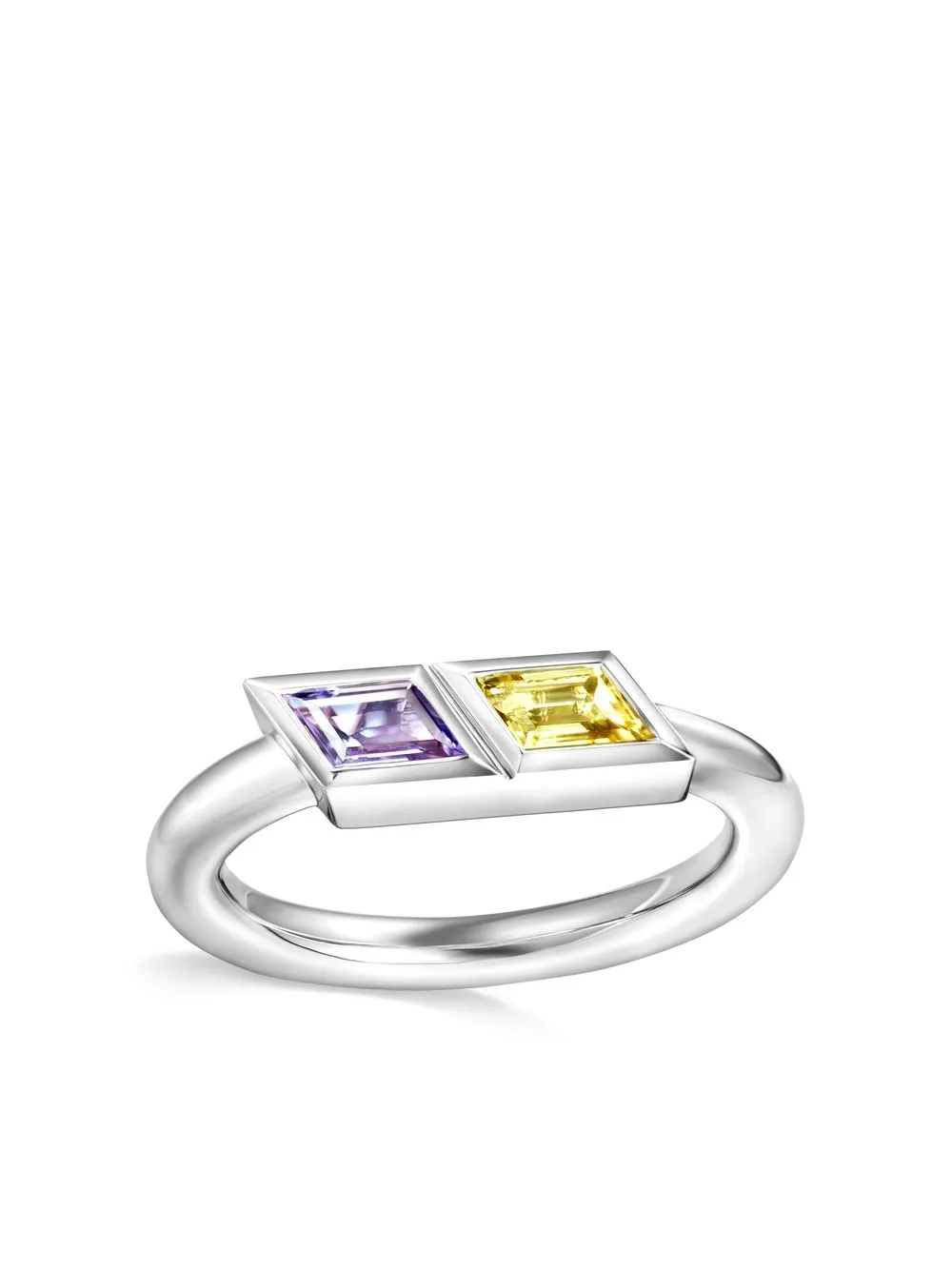 

TASAKI anillo M/G TASAKI Slashed en oro amarillo de 18kt con zafiros - Plateado