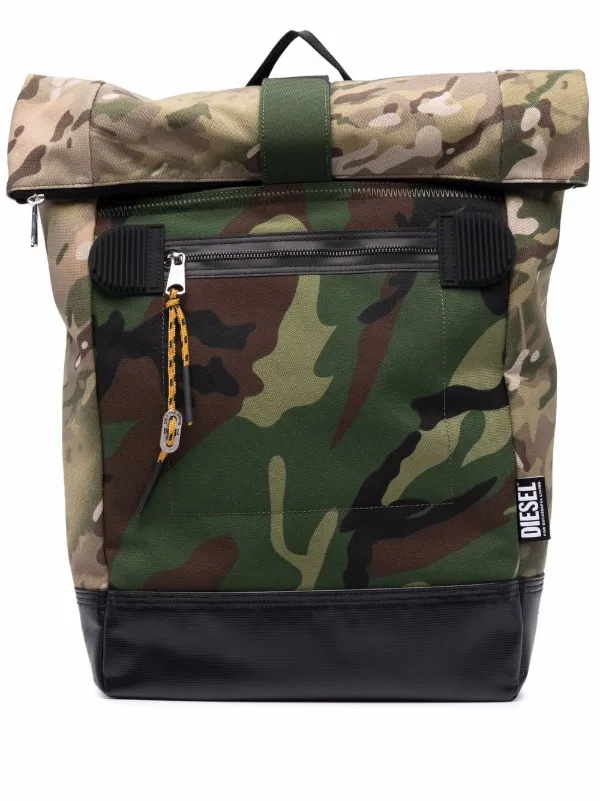 camouflage print backpack