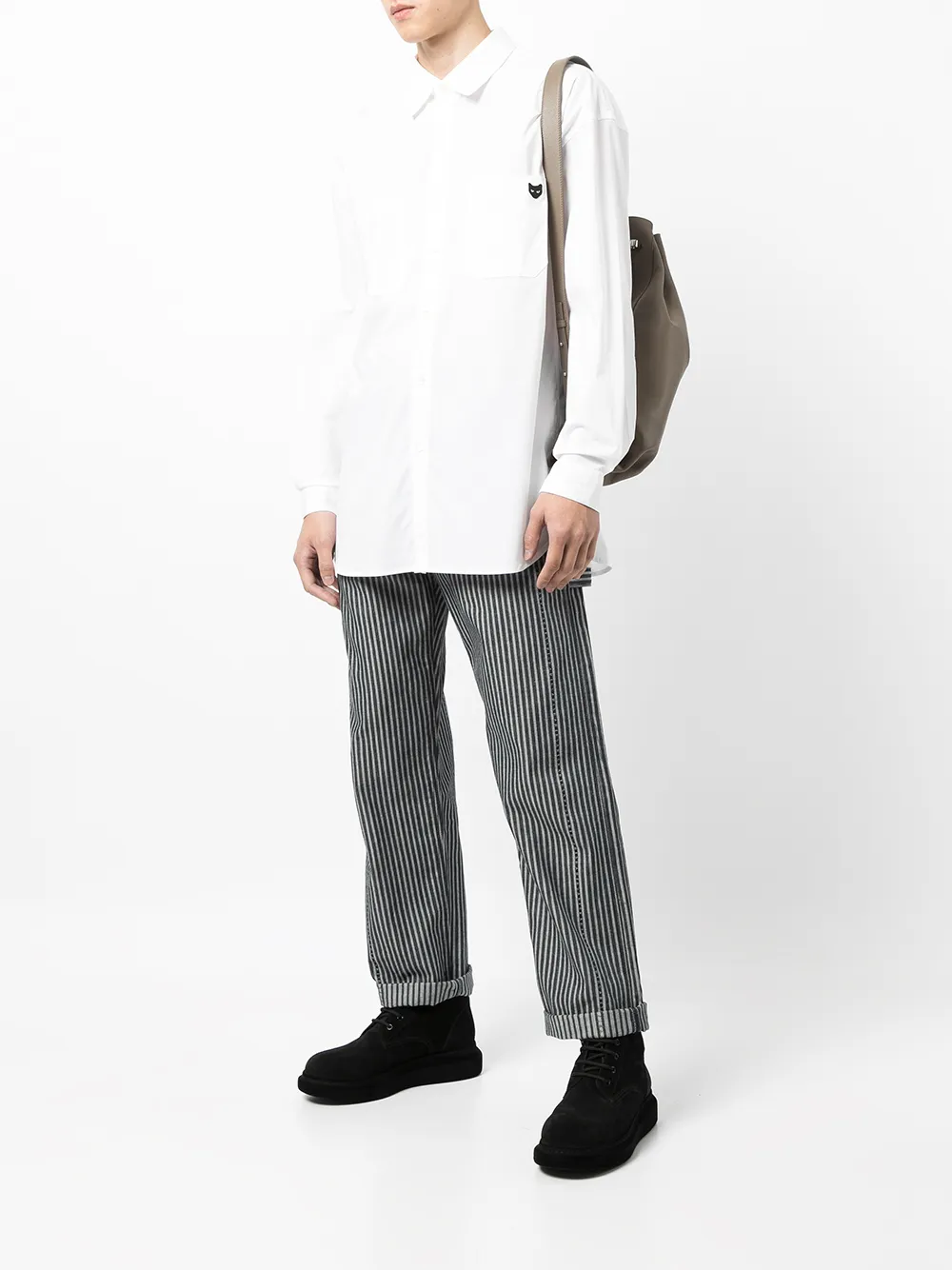 фото Zzero by songzio рубашка с вышитым логотипом