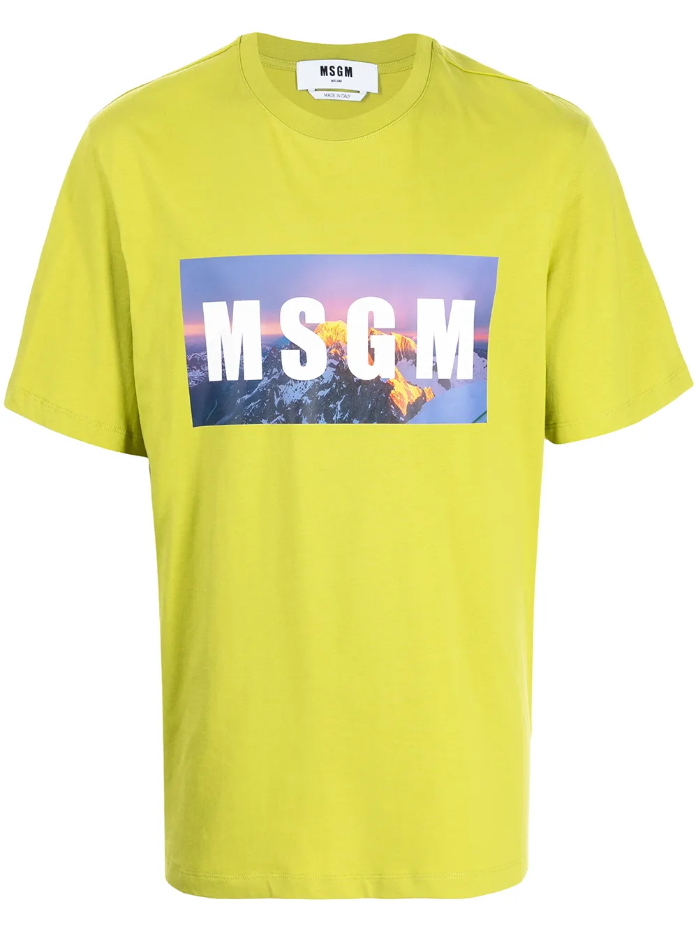 

MSGM playera con logo estampado - Verde