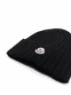 Moncler rib-knit logo beanie