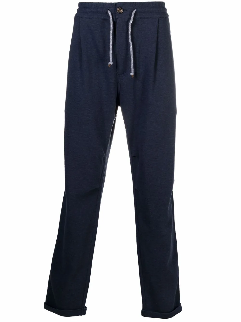 straight-leg cotton trousers