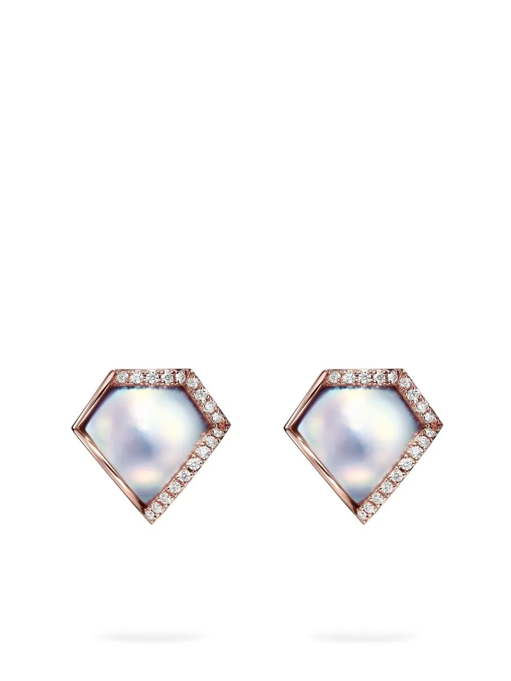 

TASAKI aretes M/G TASAKI Faceted en oro rosa de 18kt con diamantes y perla - Rosado