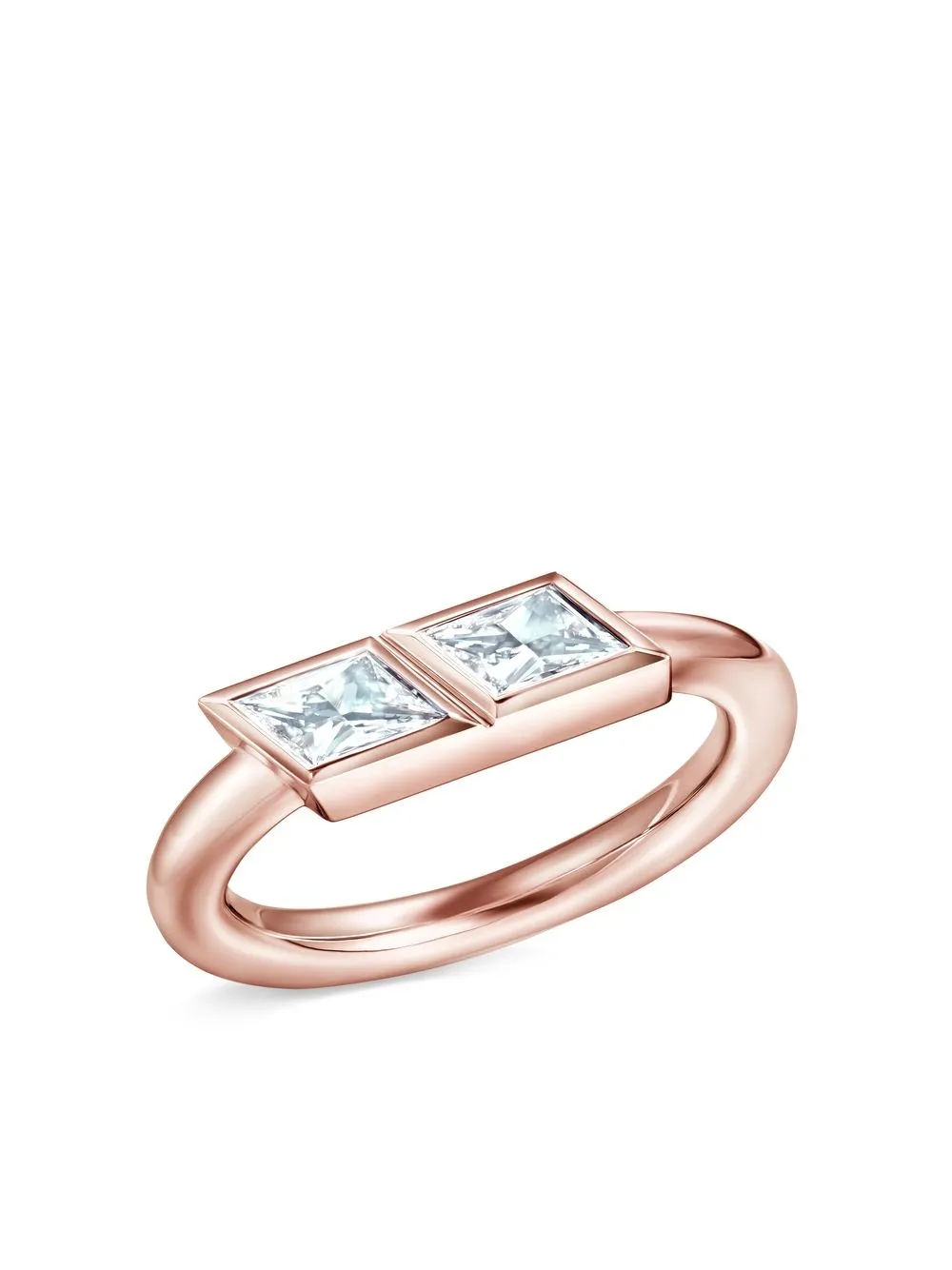 

TASAKI 18kt rose gold M/G TASAKI Slashed diamond ring - Pink