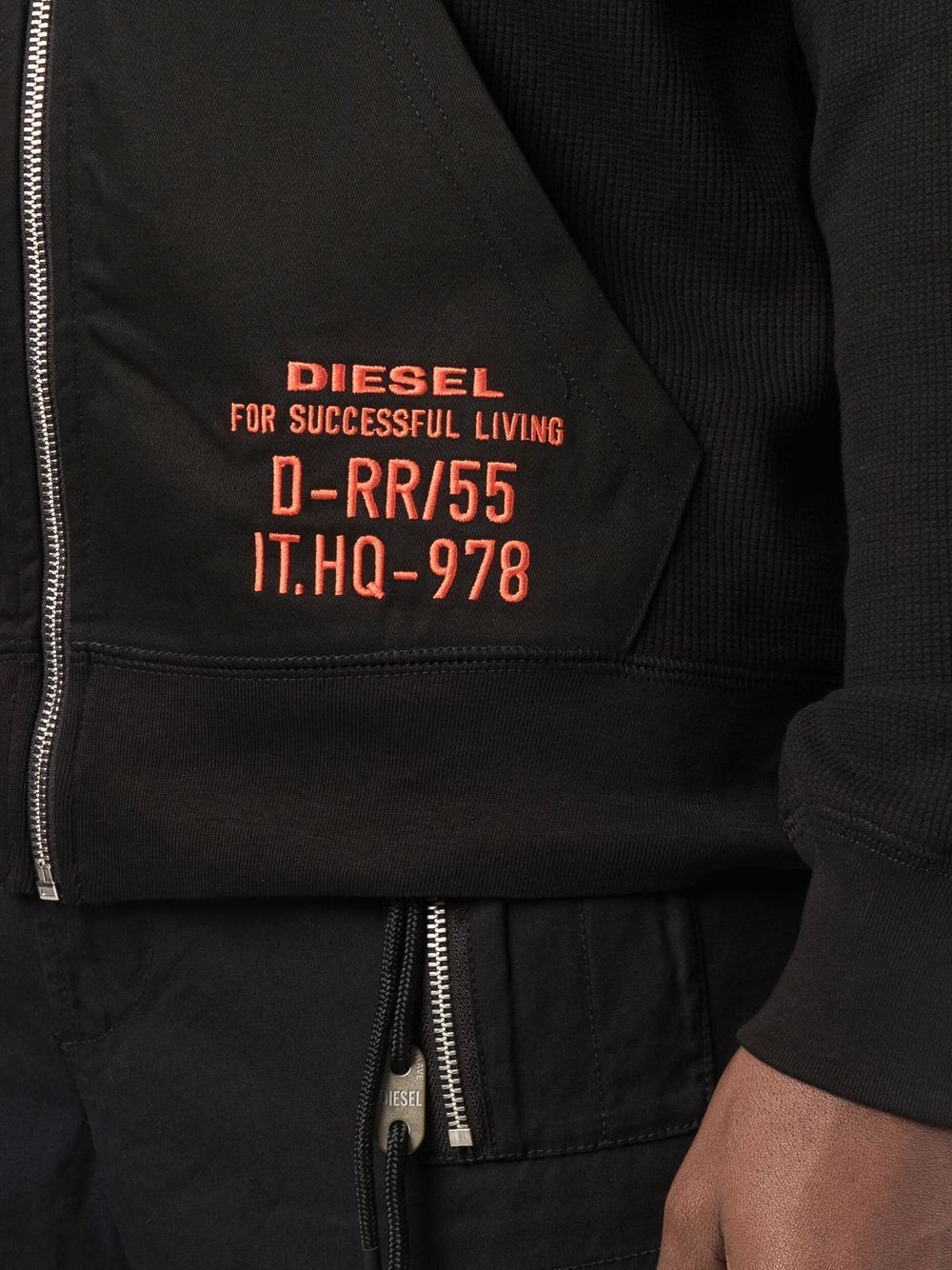 фото Diesel худи на молнии с логотипом