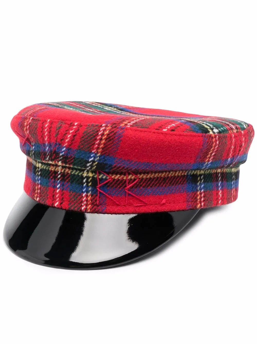 

Ruslan Baginskiy tartan baker-boy cap - Red