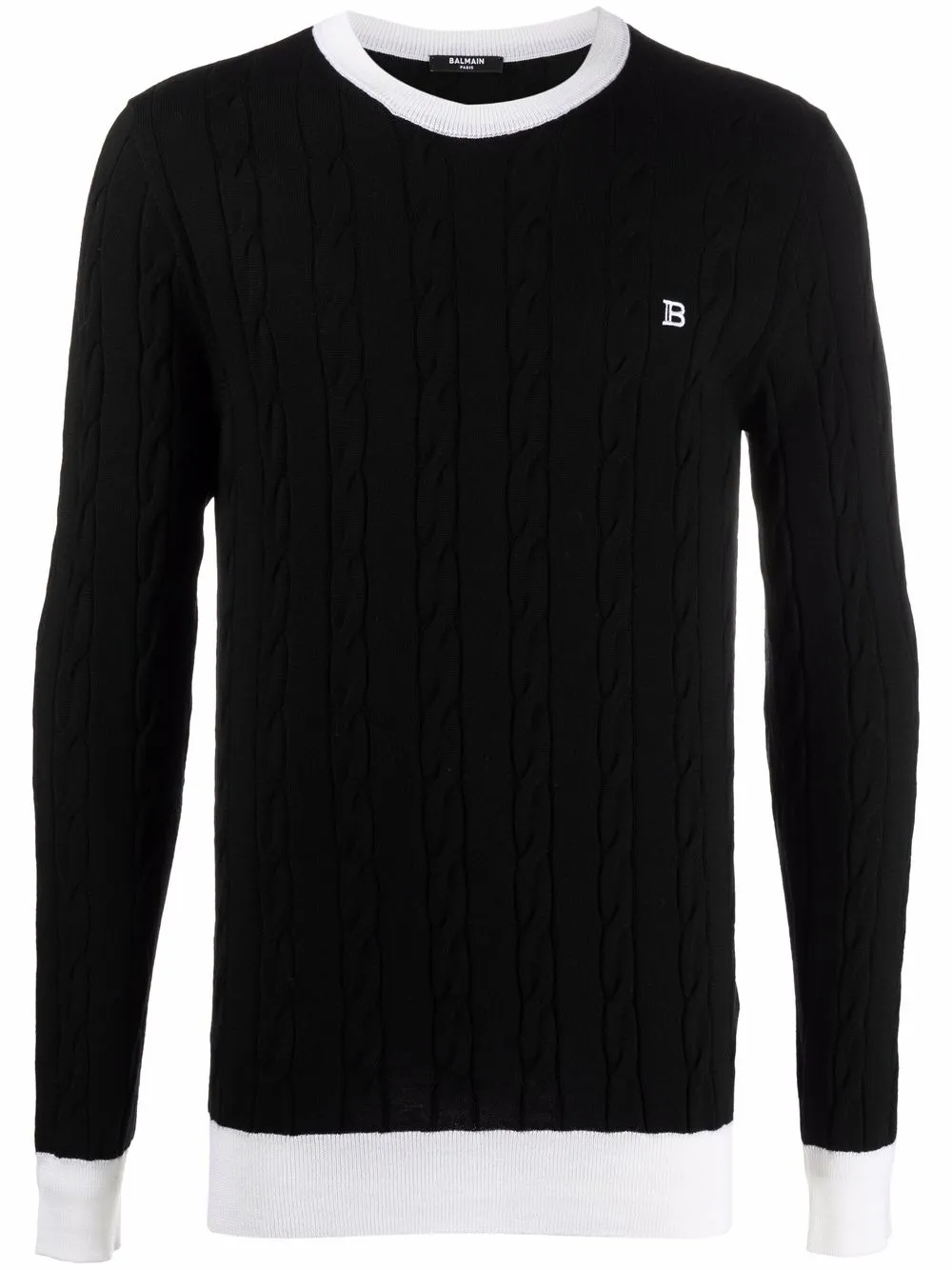 

Balmain merino cable-knit jumper - Black