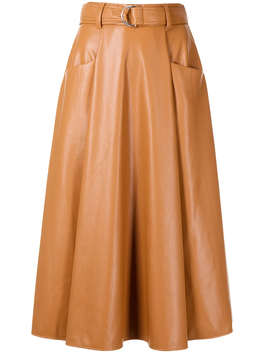 

MSGM faux-leather midi skirt - Brown