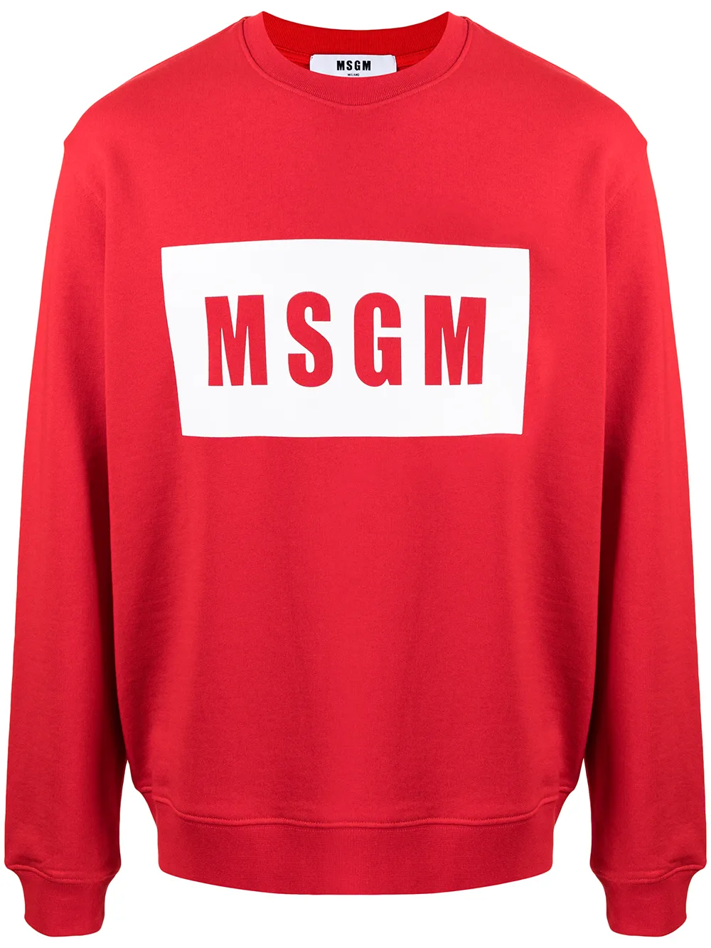 

MSGM sudadera con logo estampado - Rojo