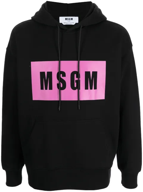 msgm logo印花连帽衫