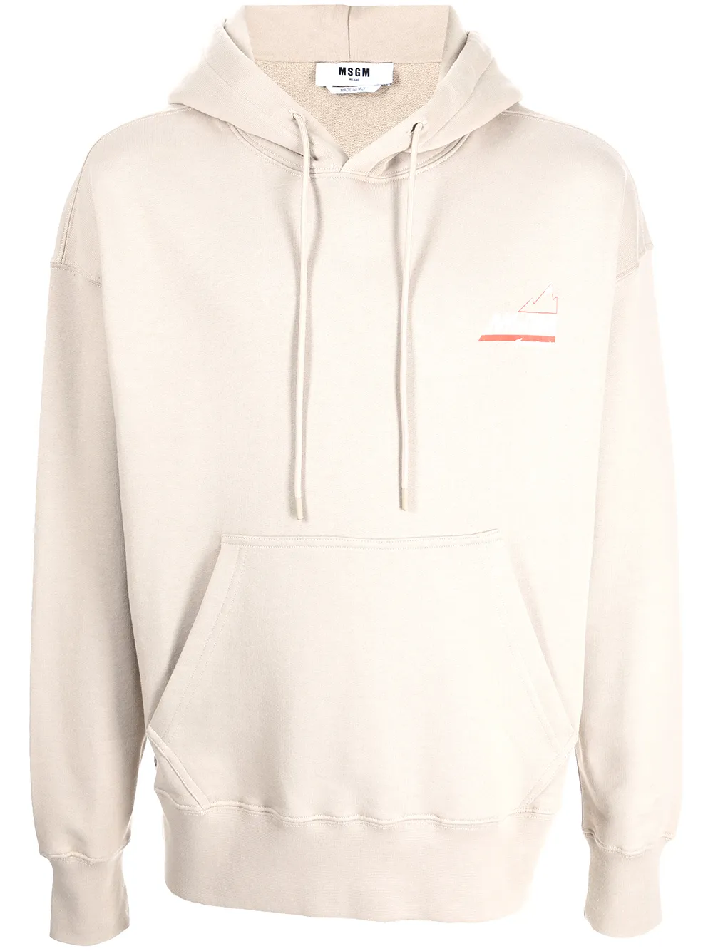 

MSGM logo print hoodie - Brown